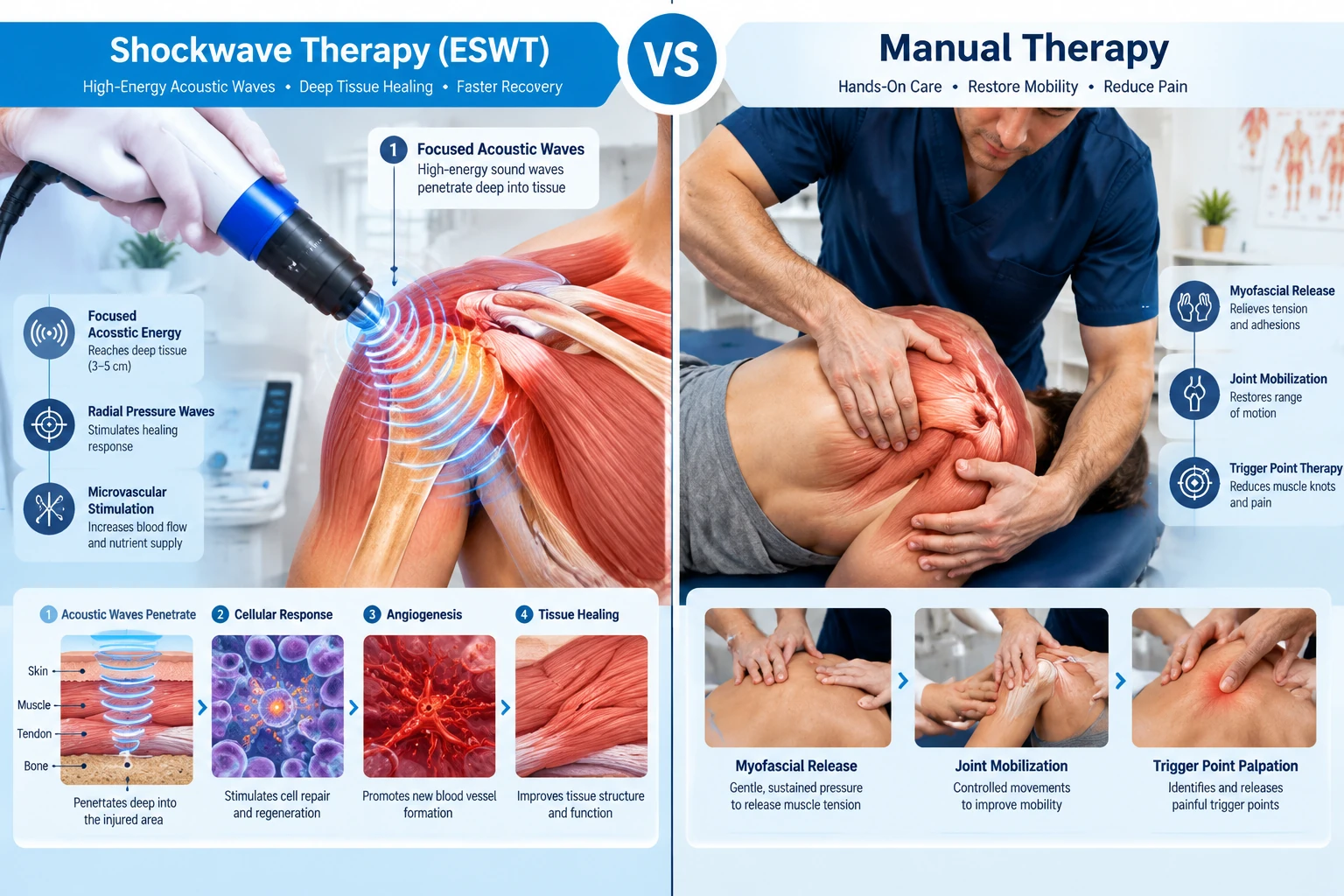 Shockwave Therapy vs. Manual Therapy